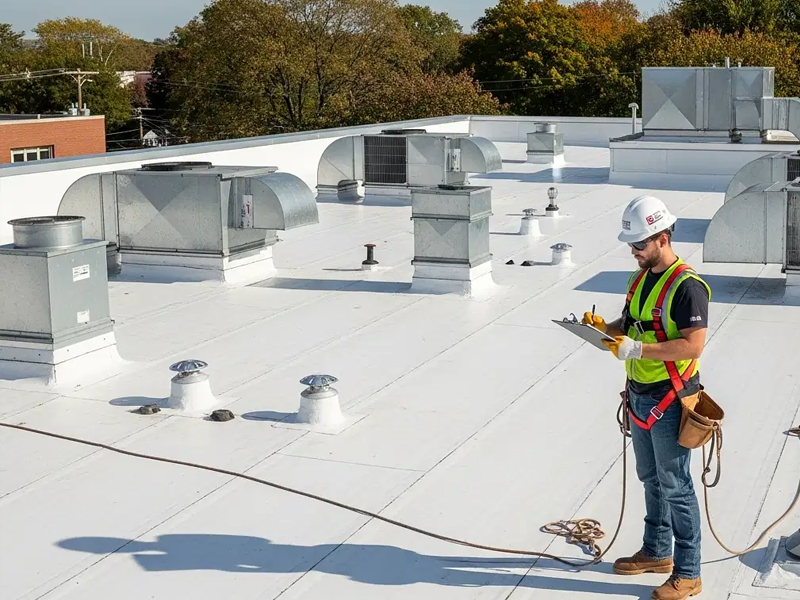 Commercial flat roof systems